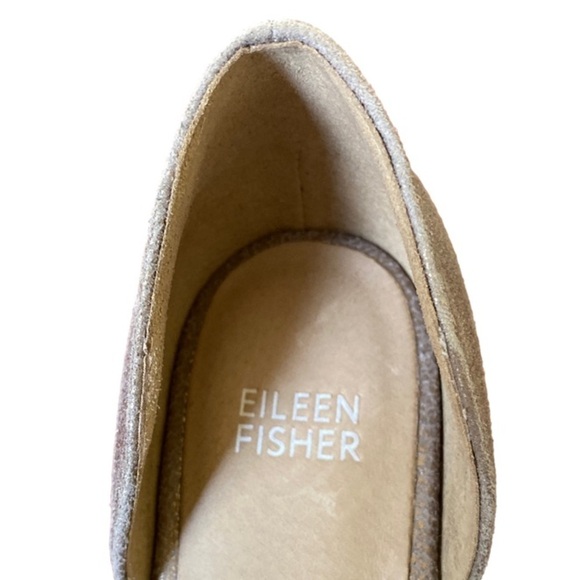 Eileen Fisher Rumi D’orsay Metallic Pump Champagne Women’s Size 6 - Picture 5 of 8